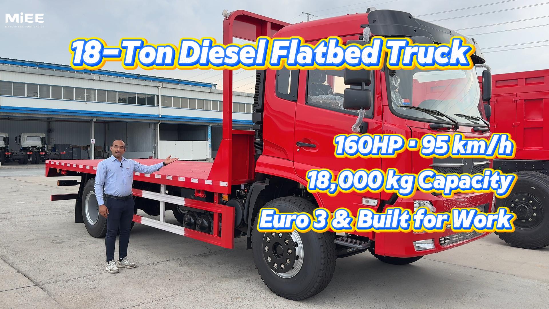 18-Ton Diesel Flatbed Truck 